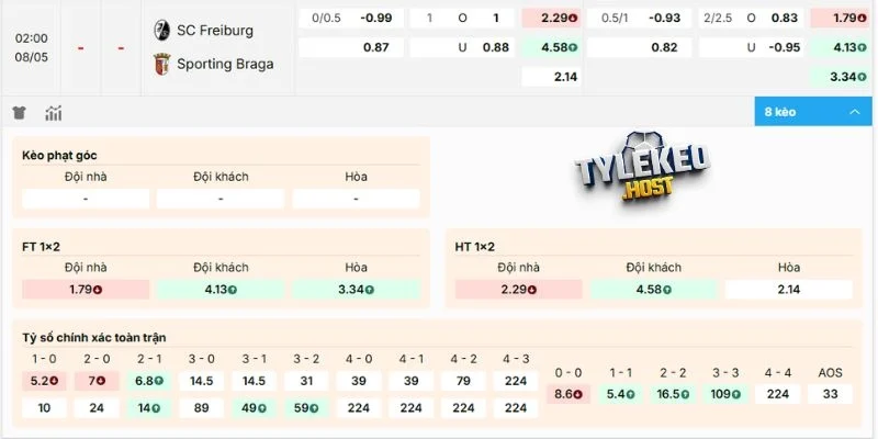 Nhận xét kèo Freiburg vs Sporting Braga